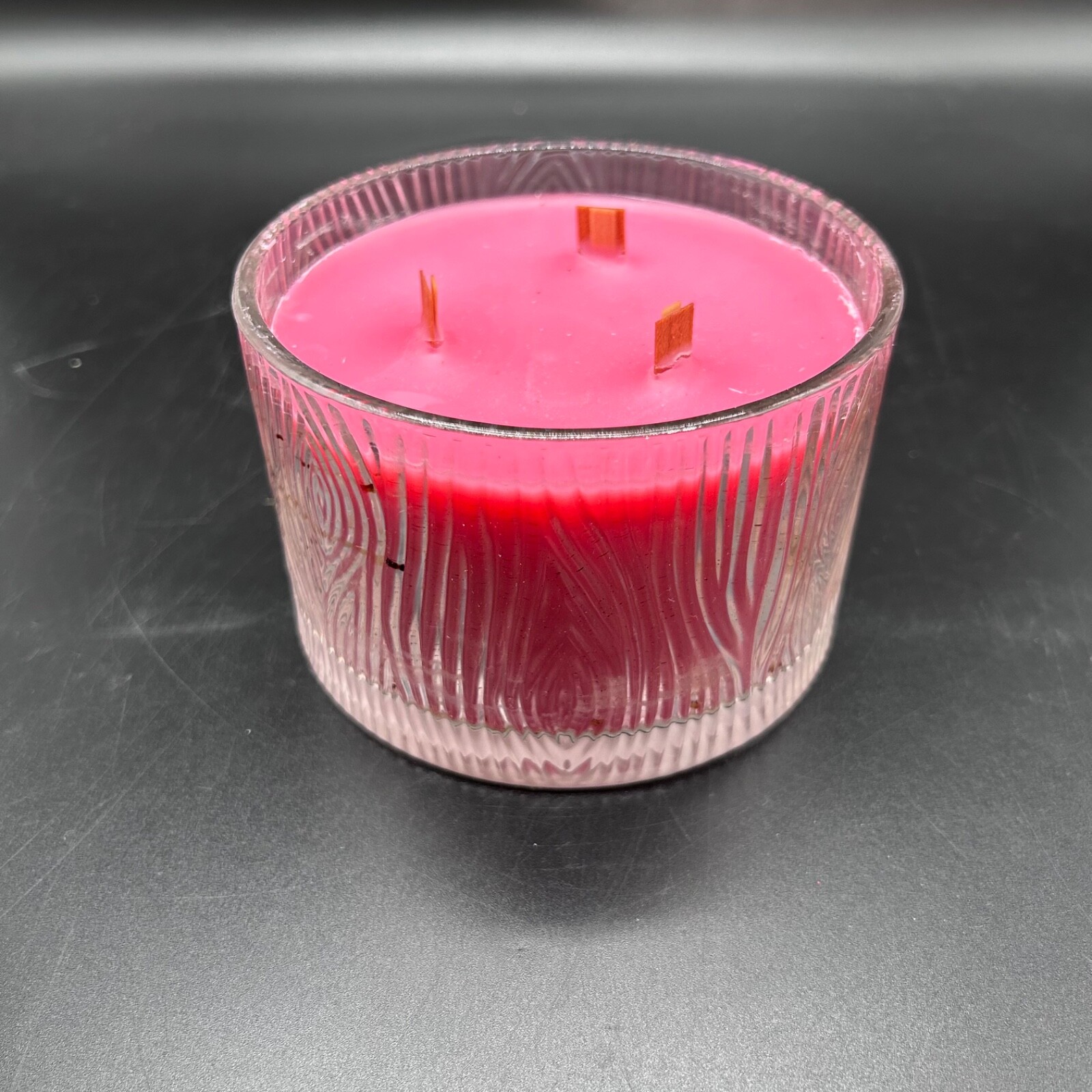 Nature’s Light Partylite Wooden Wick Candle Rosewood 14.6 oz New