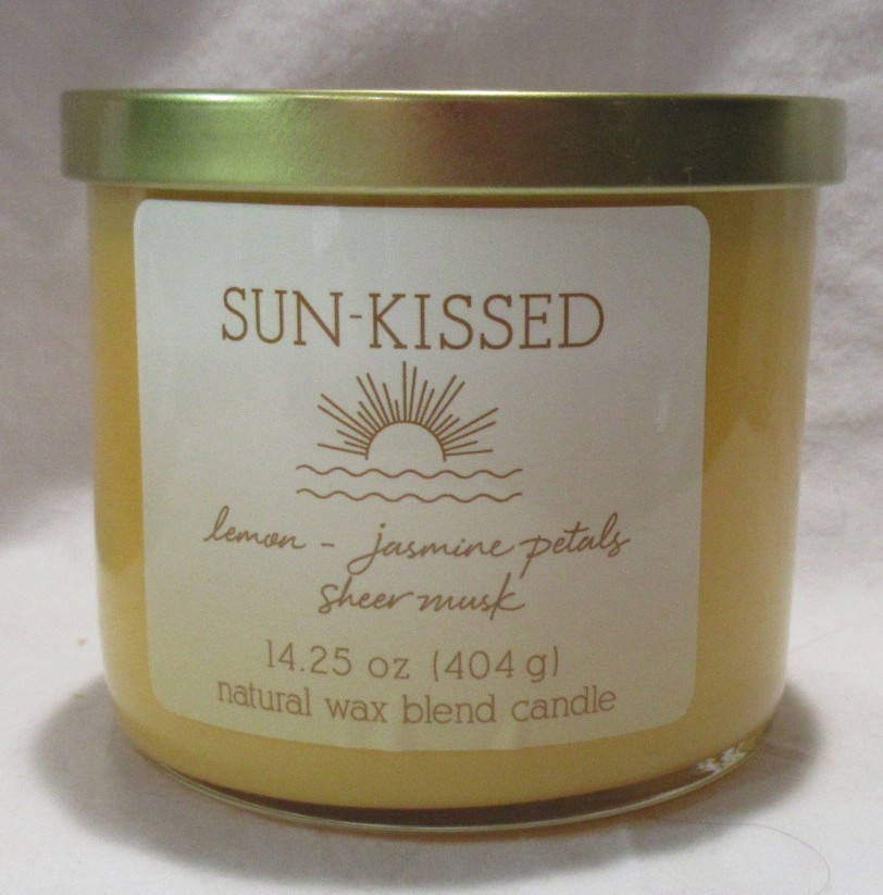 Kirkland’s 14.25 oz Large Jar 3-Wick Candle Natural Wax Blend SUN-KISSED set 2
