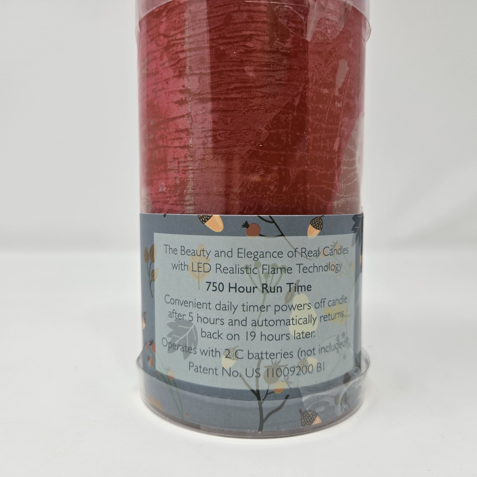 Mikasa Flameless LED Dancing Flame Pillar Candle Pumpkin Wax Battery Operated