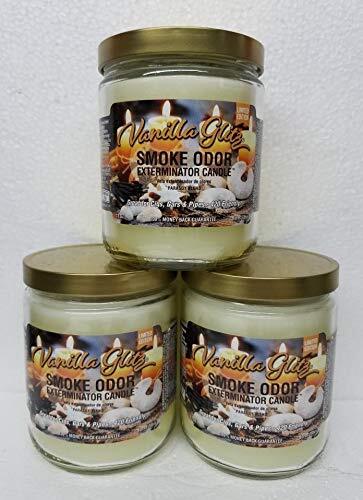 Smoke Odor Exterminator 13oz Jar Candle, Vanilla Glitz, Neutralizes Unwanted …