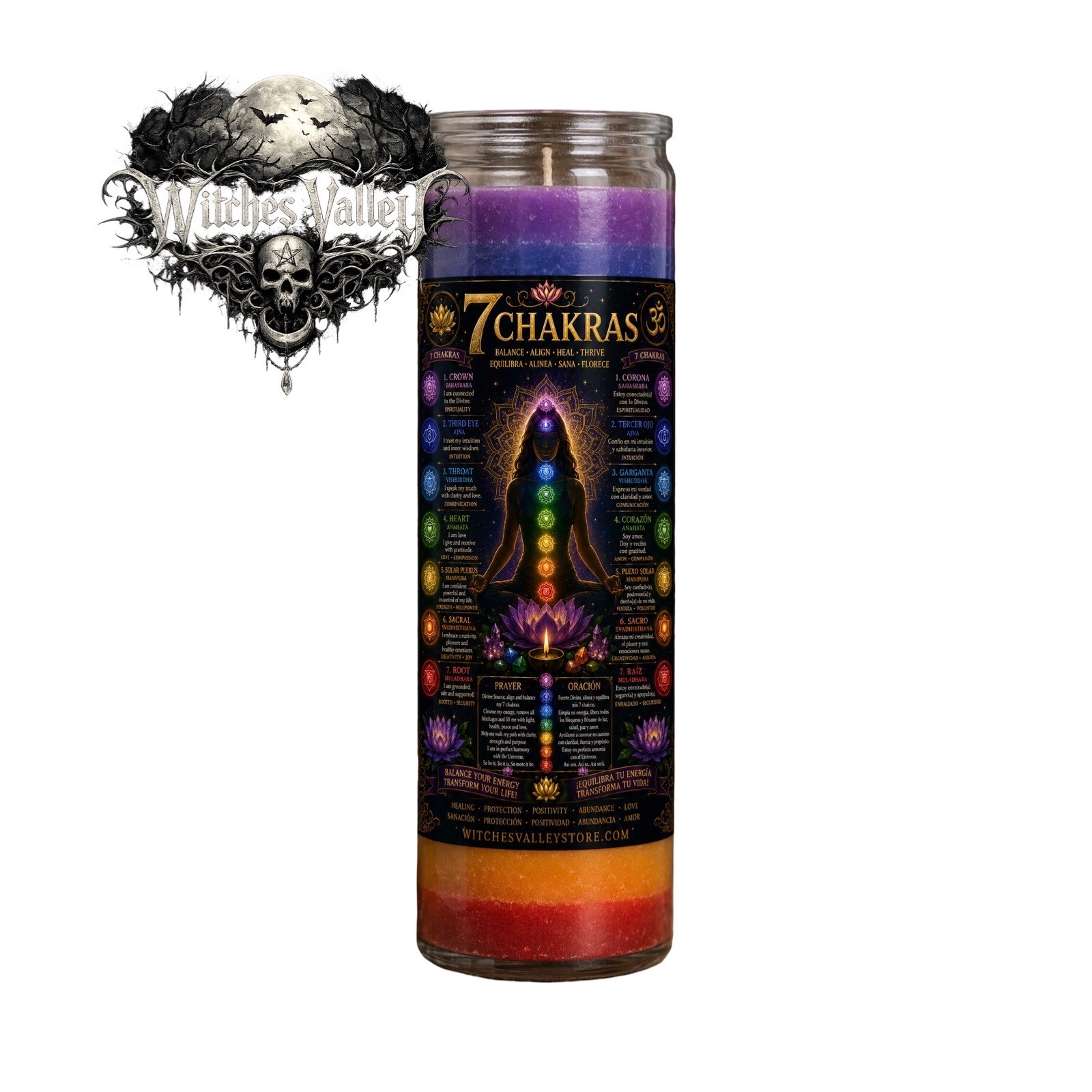 7 Chakras Candle | Seven Color Reiki Candle | Chakra Healing Candle | Meditation