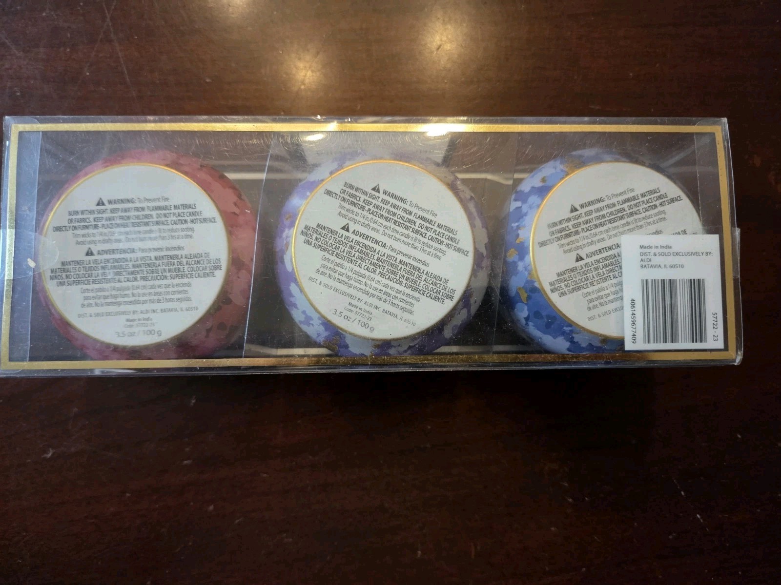 Huntington Home 3 Pack Mini Candle Tins Apple, Berries + Baubles, Winter Skies