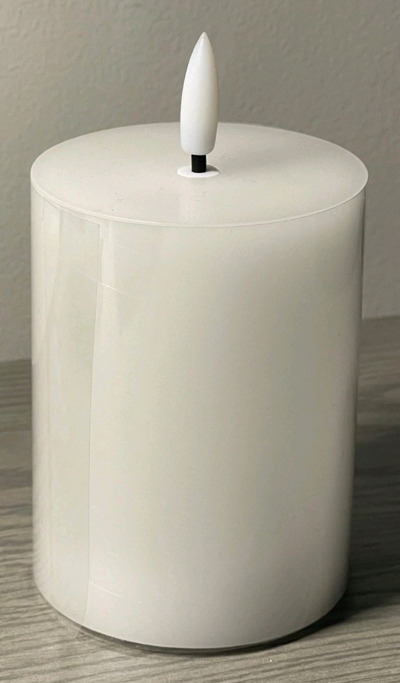 Flameless Battery-Operated Manual On/Off LED Candle ~ No Timer – Used Once