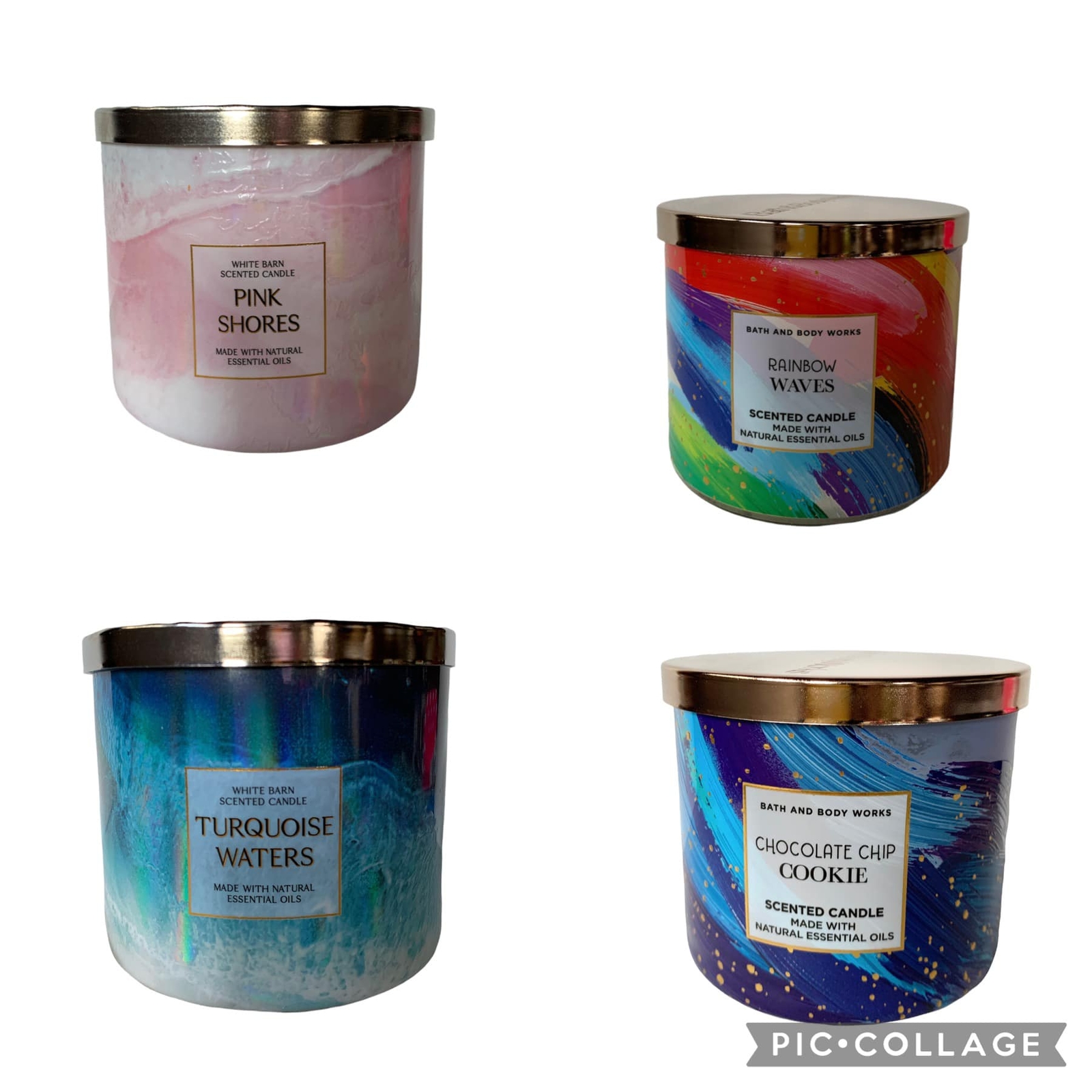 Bath & Body Works 3 Wick Scented Candle With Natural Essential Oils Pick Now