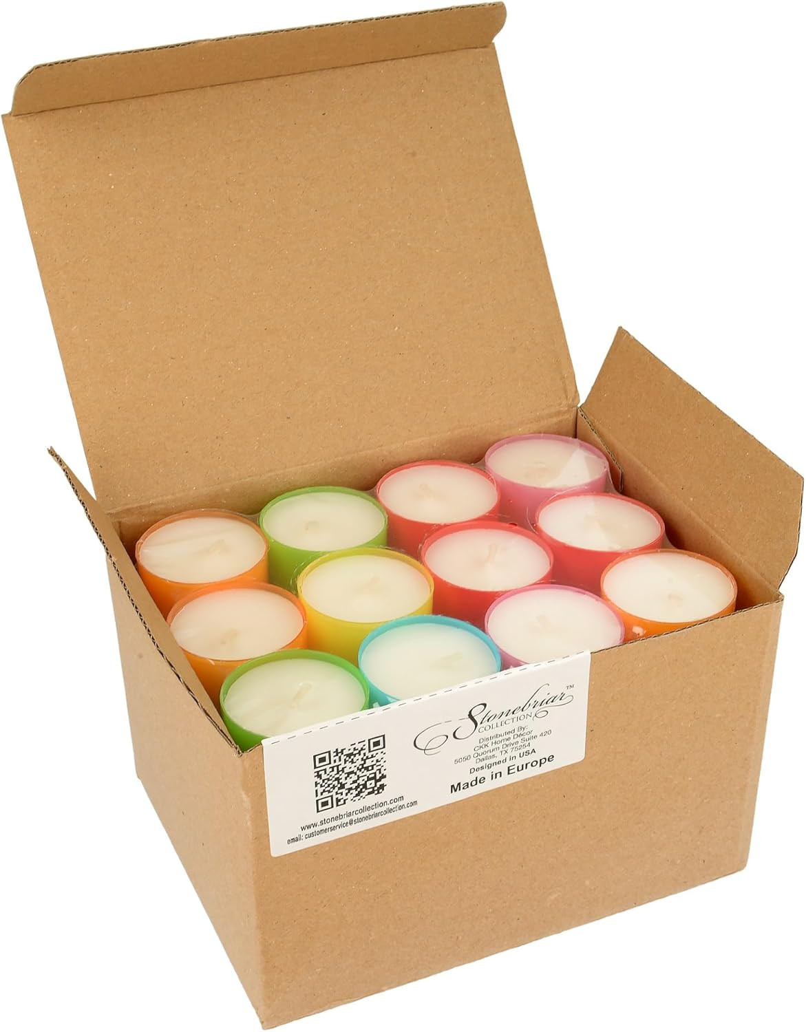 48 Pack Multicolor Unscented 6 to 7 Hour Long Burning Tea Light