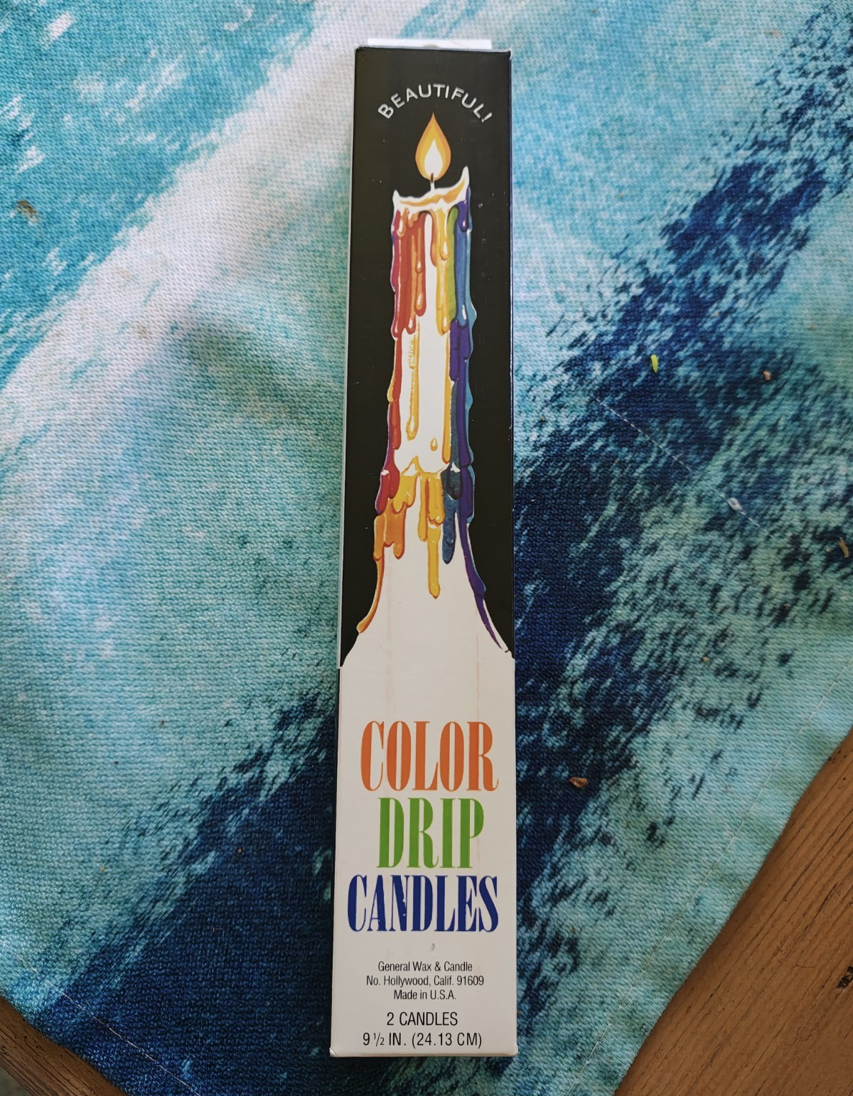 General Wax & Candle Color Drip Taper Candles 9 1/2in, 2-Pack, Unscented