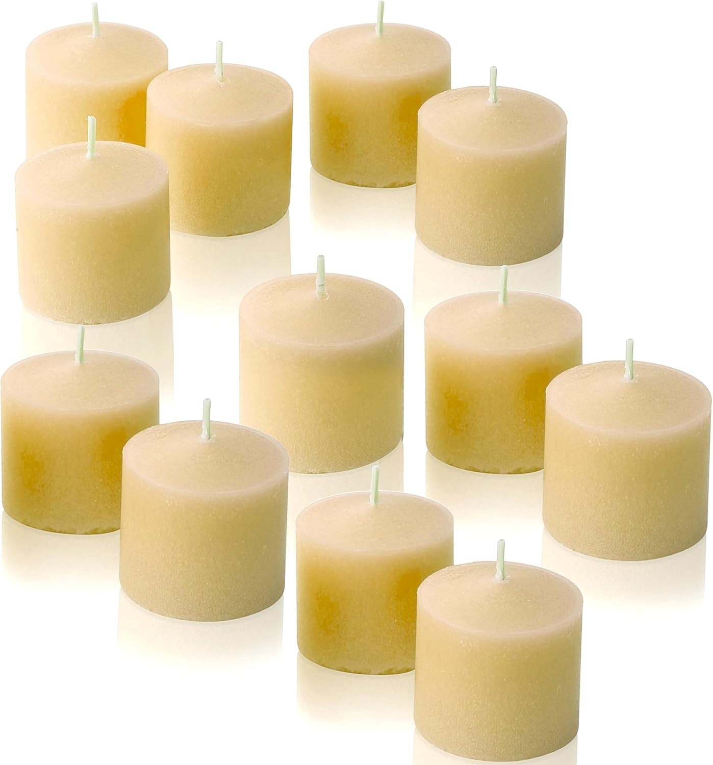 Luxurious French Vanilla Scented Votive Candles, 12-Pack, Perfect for Home Decor