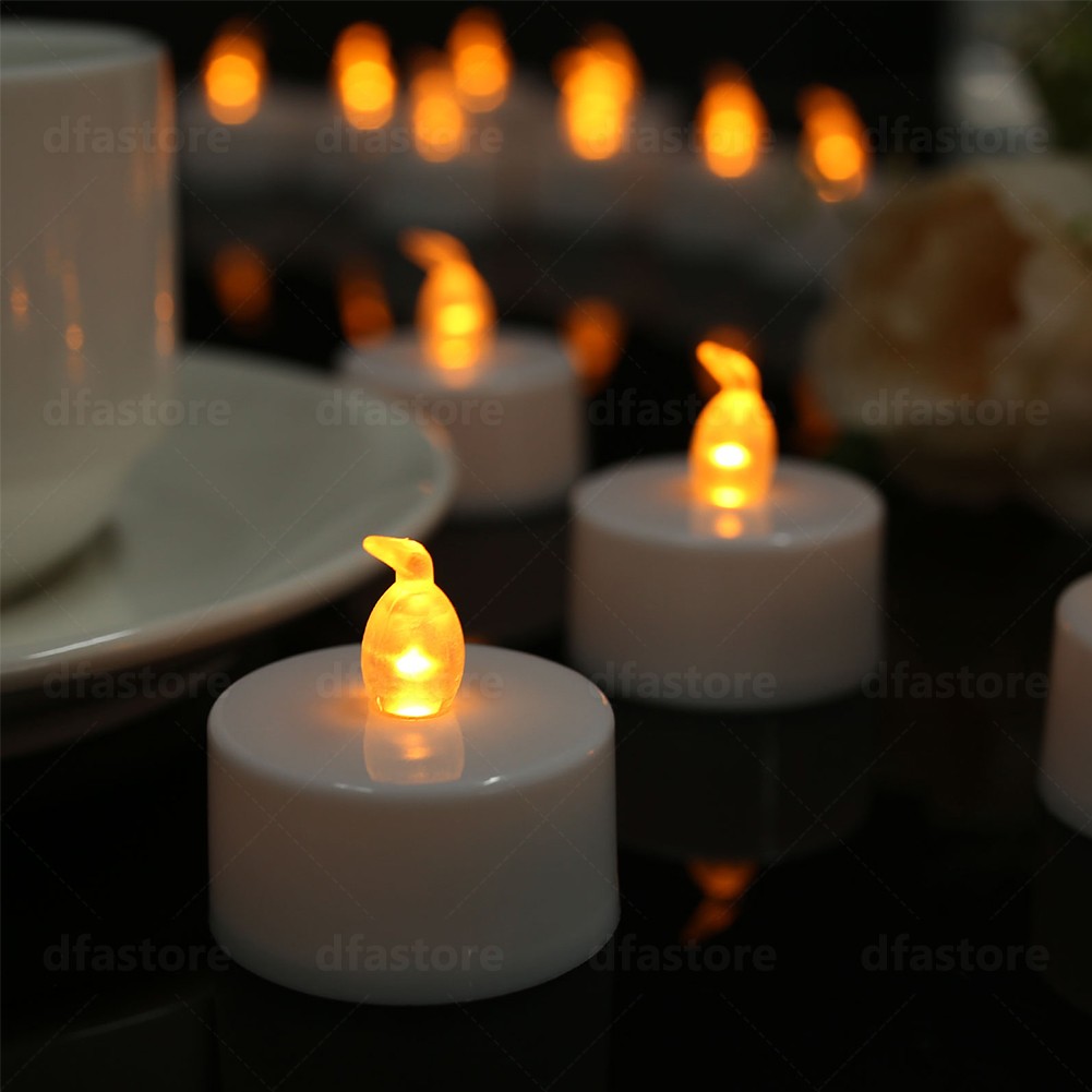 24Pack Flickering Flameless LED Tea Light Votive Candles 200+ Hours Battery Life