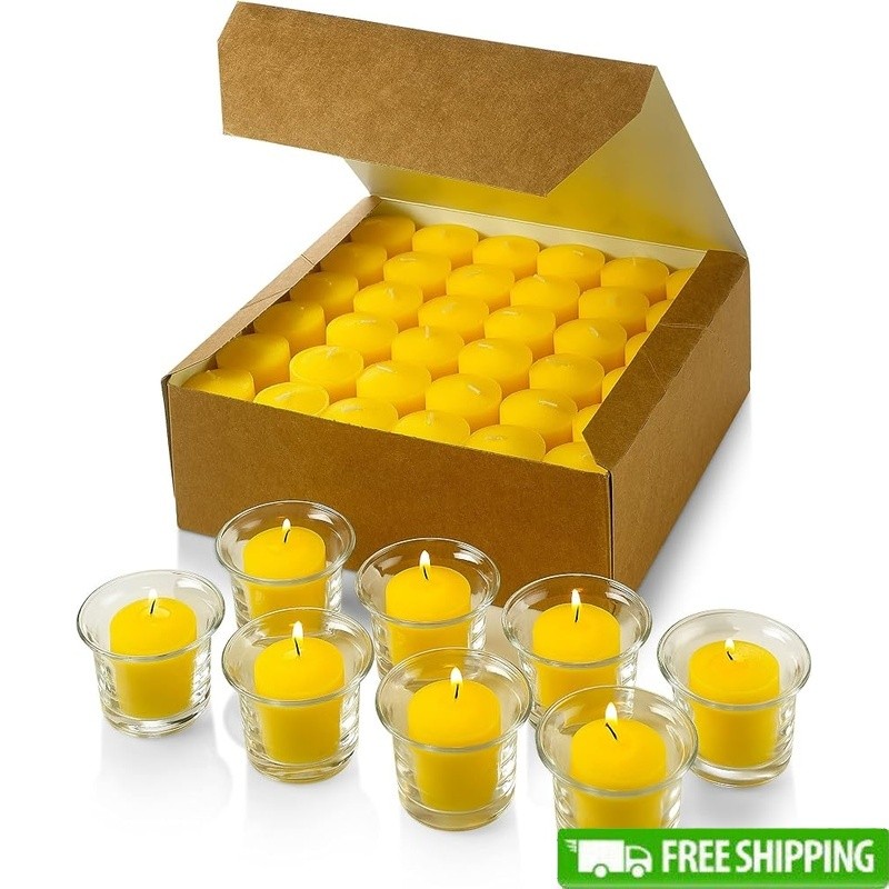 72 Citronella Candles Bulk Scented Citrus Long Burn Indoor Outdoor Use