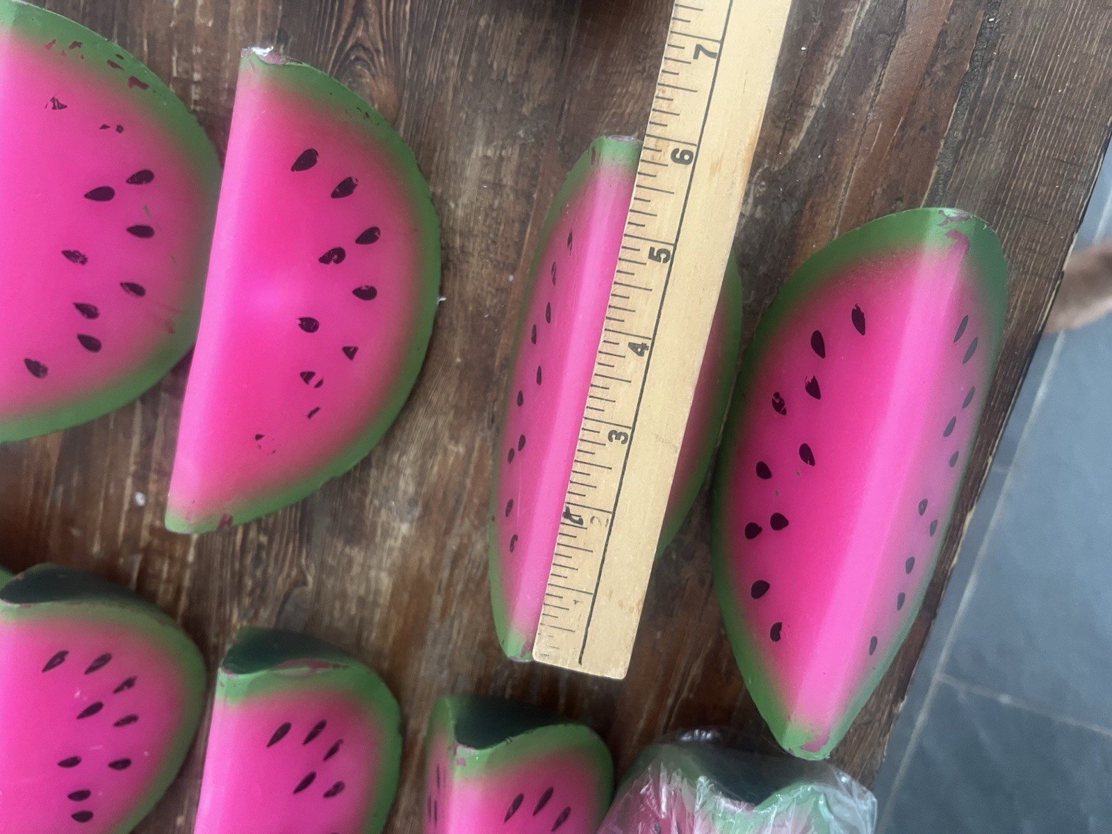 6- Pier One Imports Watermelon Light Glow Candle. Battery Operated. Rare!