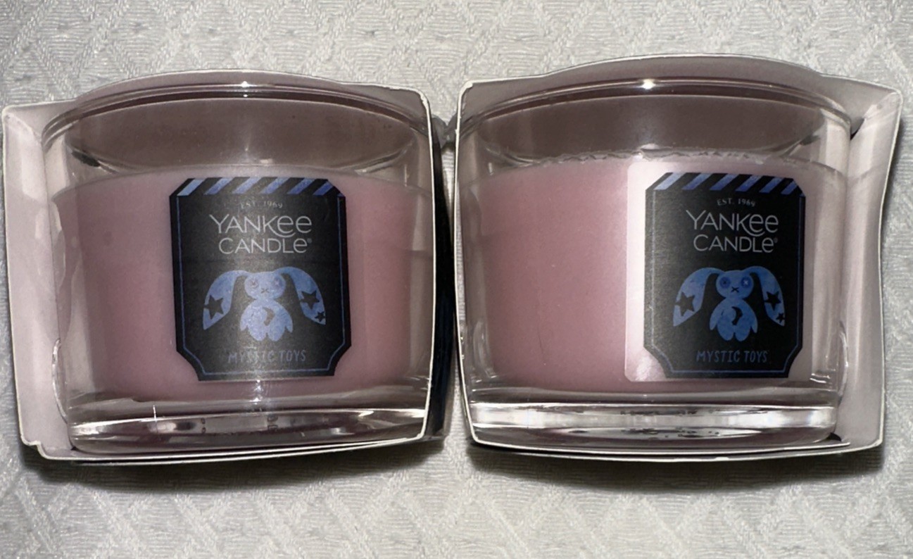 Yankee Candle Mystic Toys 1.3 oz Small Mini Glass Candle Set of 2 Halloween NEW
