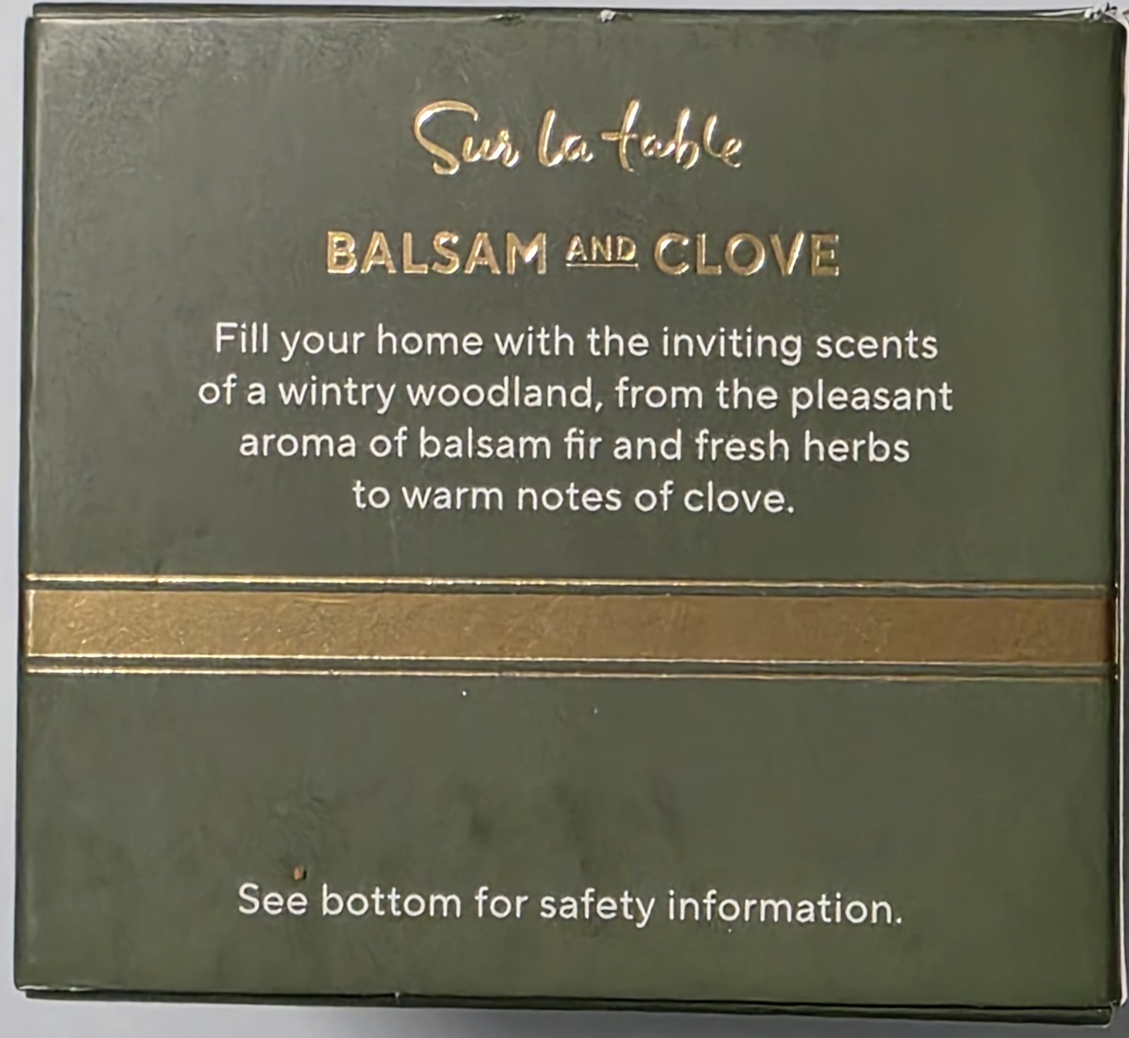 SUR LA TABLE Balsam & Clove Candle🕯4 oz | FREE SHIPPING | NEW | SOY | SEALED |