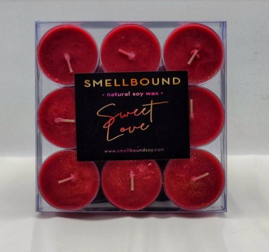 SWEET LOVE * Cinnamon Sugar & Berries * Soy Wax Tealight Candles * (9) Tea Light