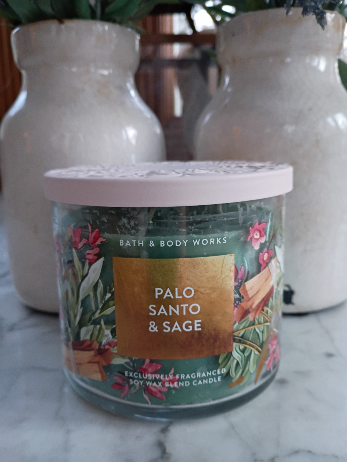 *NEW* Bath & Body Works PALO SANTO & SAGE Large 3-Wick Scented Candle 14.5 oz