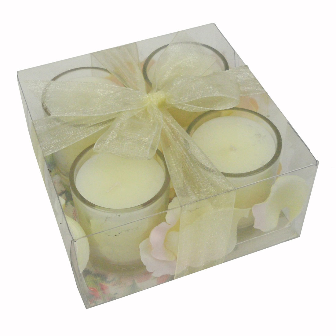 2 Set x 4 Pieces Jar Candles No Scent Top Quality Nice Gift