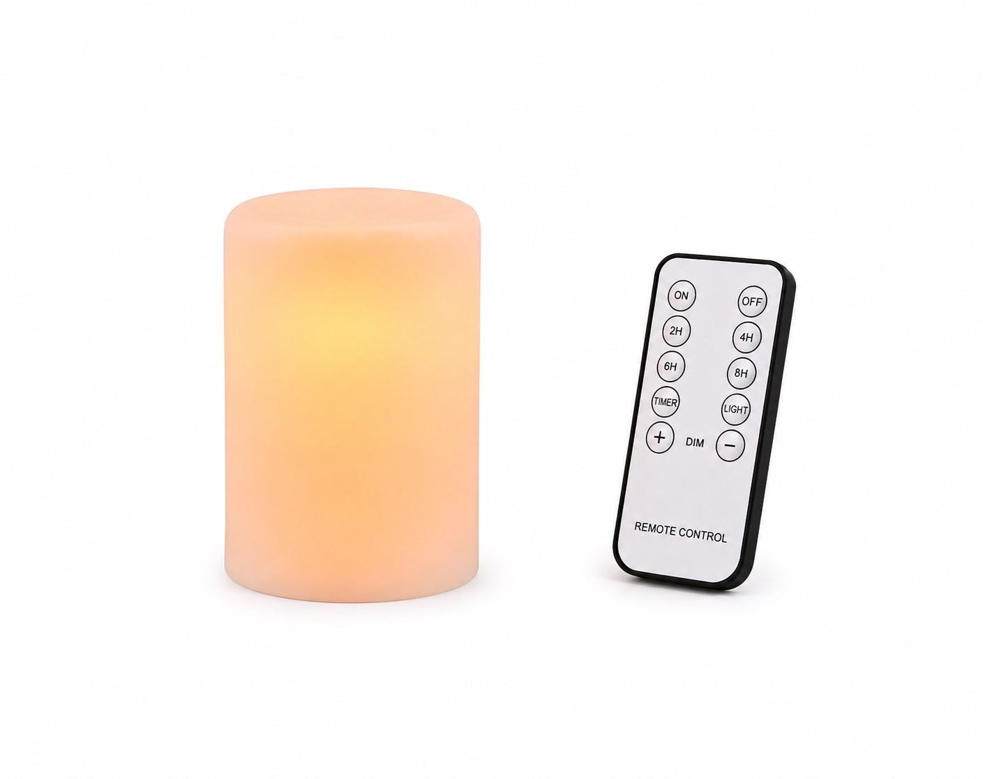 🕯️ ⭐ Hampton Bay Fireglow LED Candle 3″x4.5″ White with Remote Control