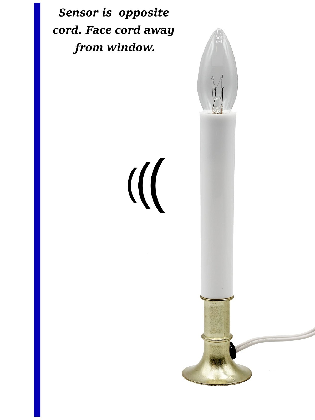 Electric Window Candle Kit – Dusk to Dawn Sensor, 7W Bulb, Suction Cup Holder, 4