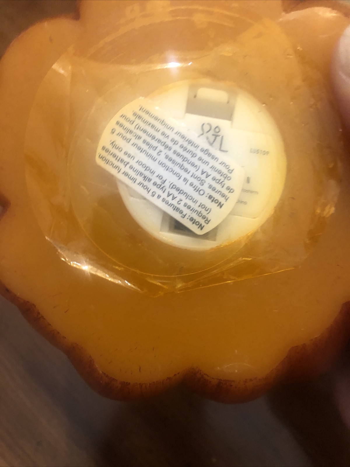 Pottery Barn Premium Flameless Flickering Pumpkin Candle Orange Brand New Rare