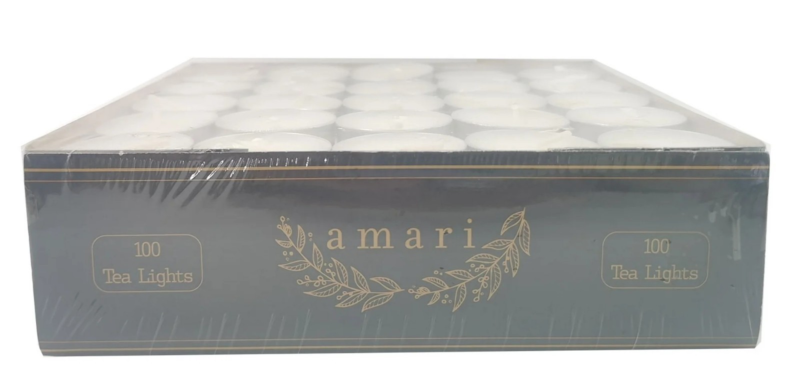 2 Boxes of Amari Tea Light Candles 100 Pack White Unscented New Package WEDDING