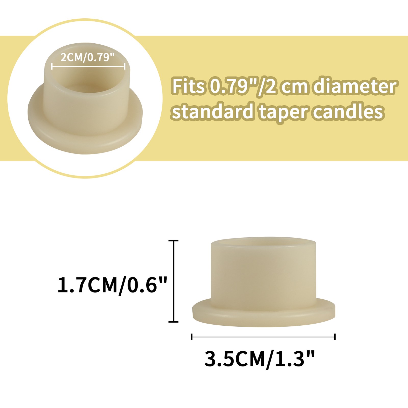Set of 6 LED Flameless Flickering Taper Candles light with Holders Timer Remote