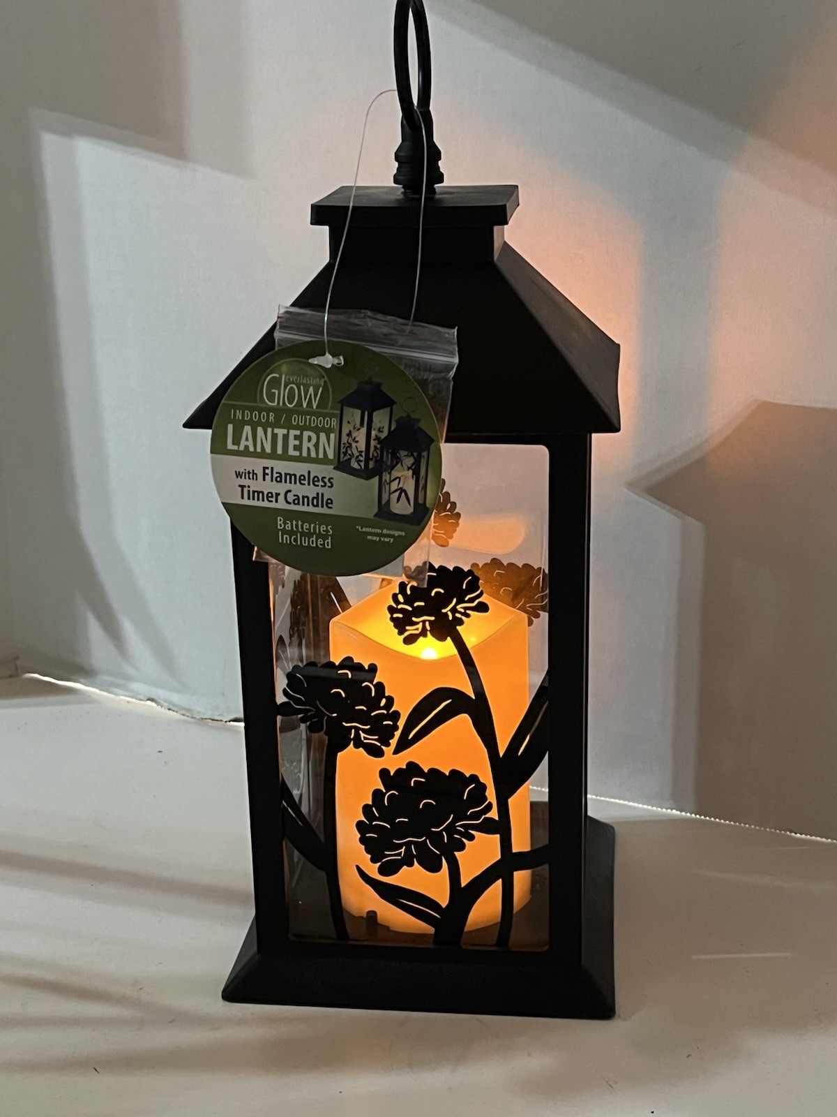 Everlasting Glow Indoor Outdoor Candle Lantern Flameless Led with Timer Q