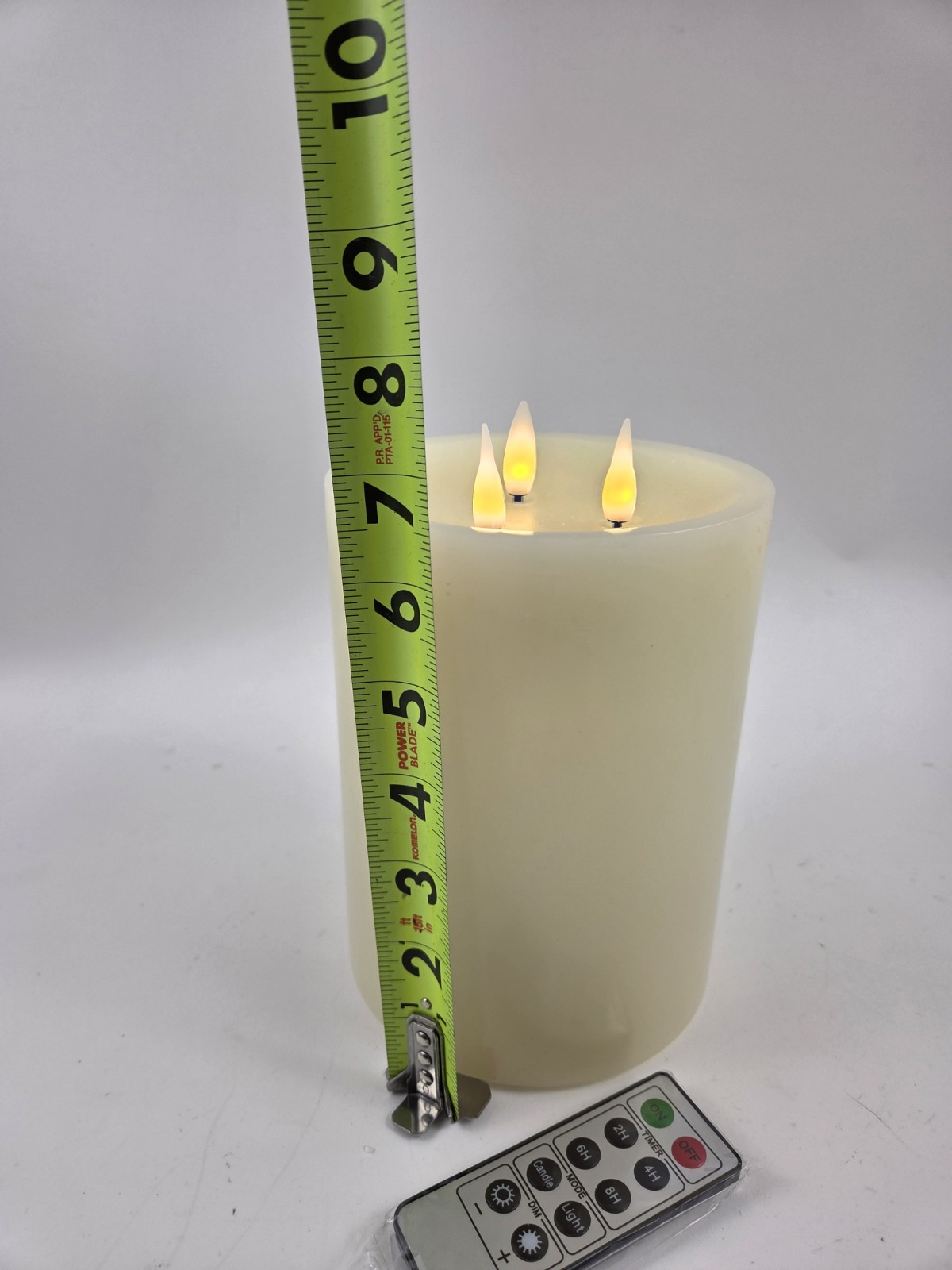 3-Wick 5″ X 6.5″ Candlelight Wax Candle Ivory by Valerie
