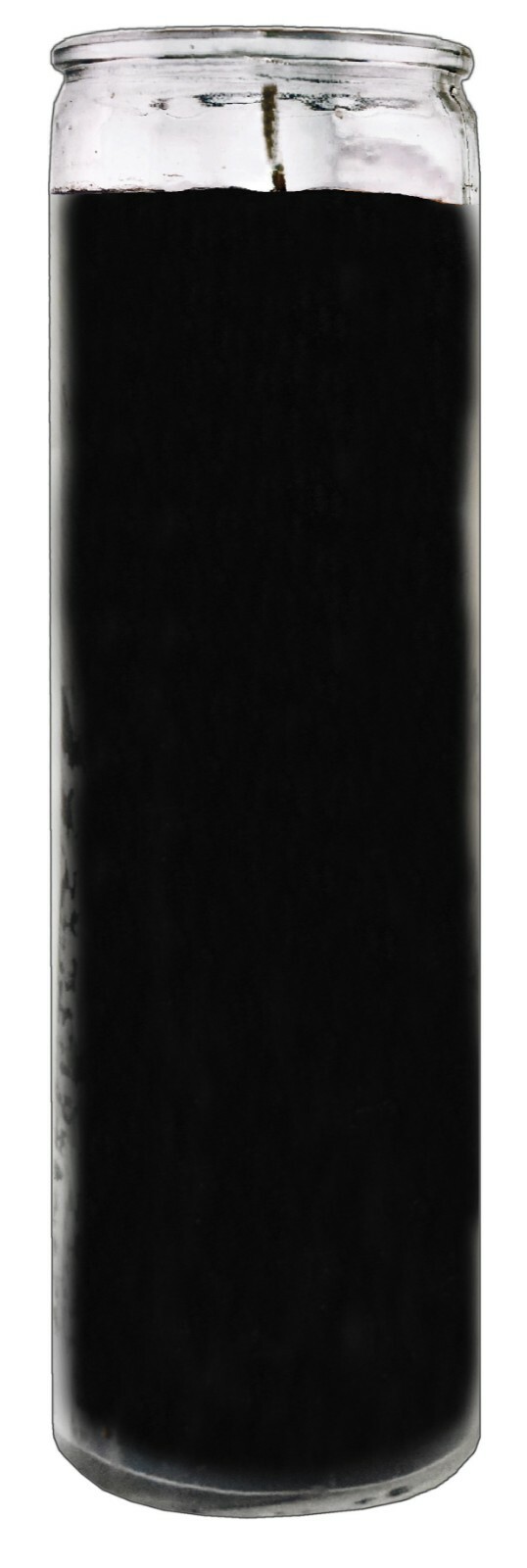 CANDLE GLASS JAR PLAIN BLACK VELA NEGRA BURNS 120 HOURS
