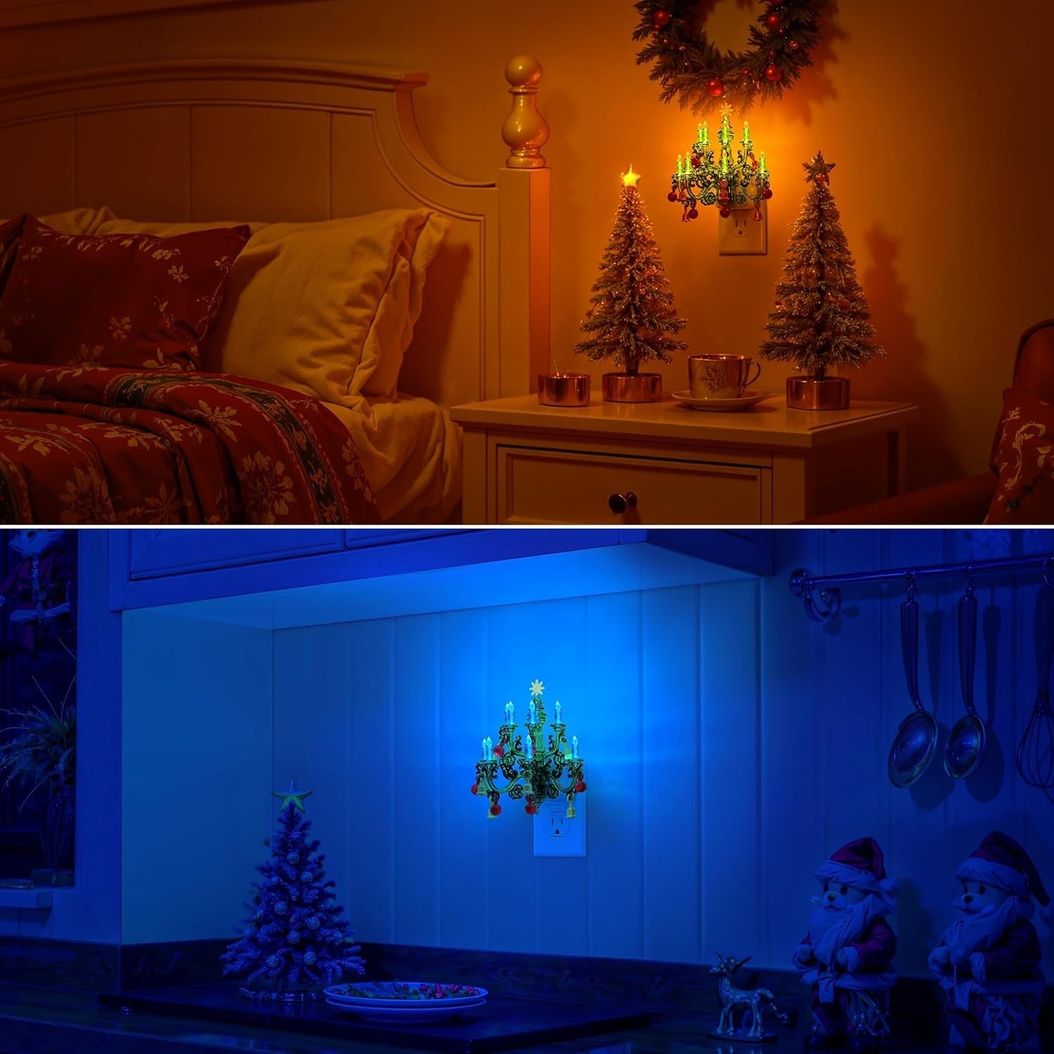 Flameless Candle Night Light Dimmable Nightlight Plug in Wall LED Candle Ligh…