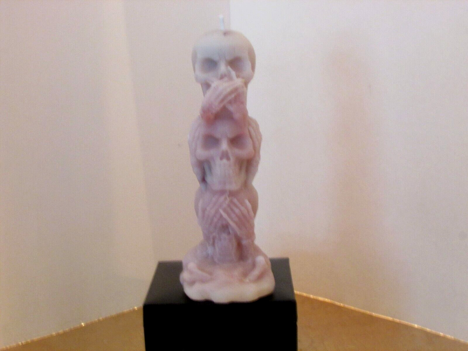 see no evil, hear no evil, speak no evil 5 1/2 in. tall CANDLE handmade (FOX)