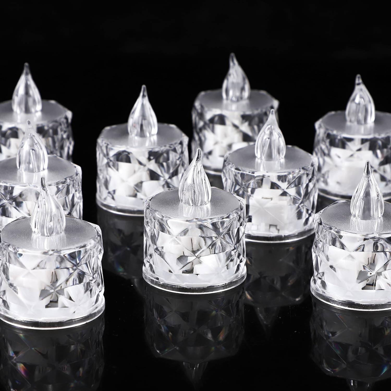 24pcs Flashing Battery Powered LED Votive Tea Candles, Realistic Electronic F…