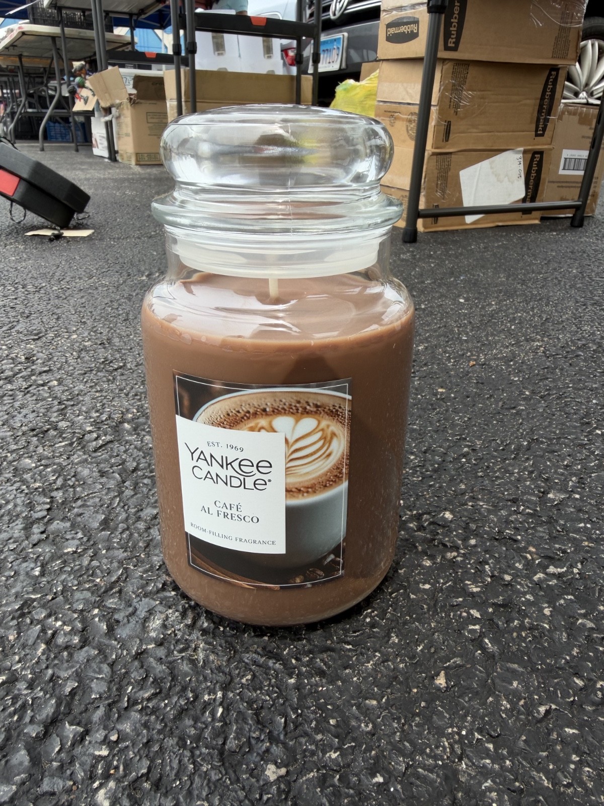 Yankee Candle Cafe Al Fresco Large Jar Candle 22 oz Scented Candle New HTF