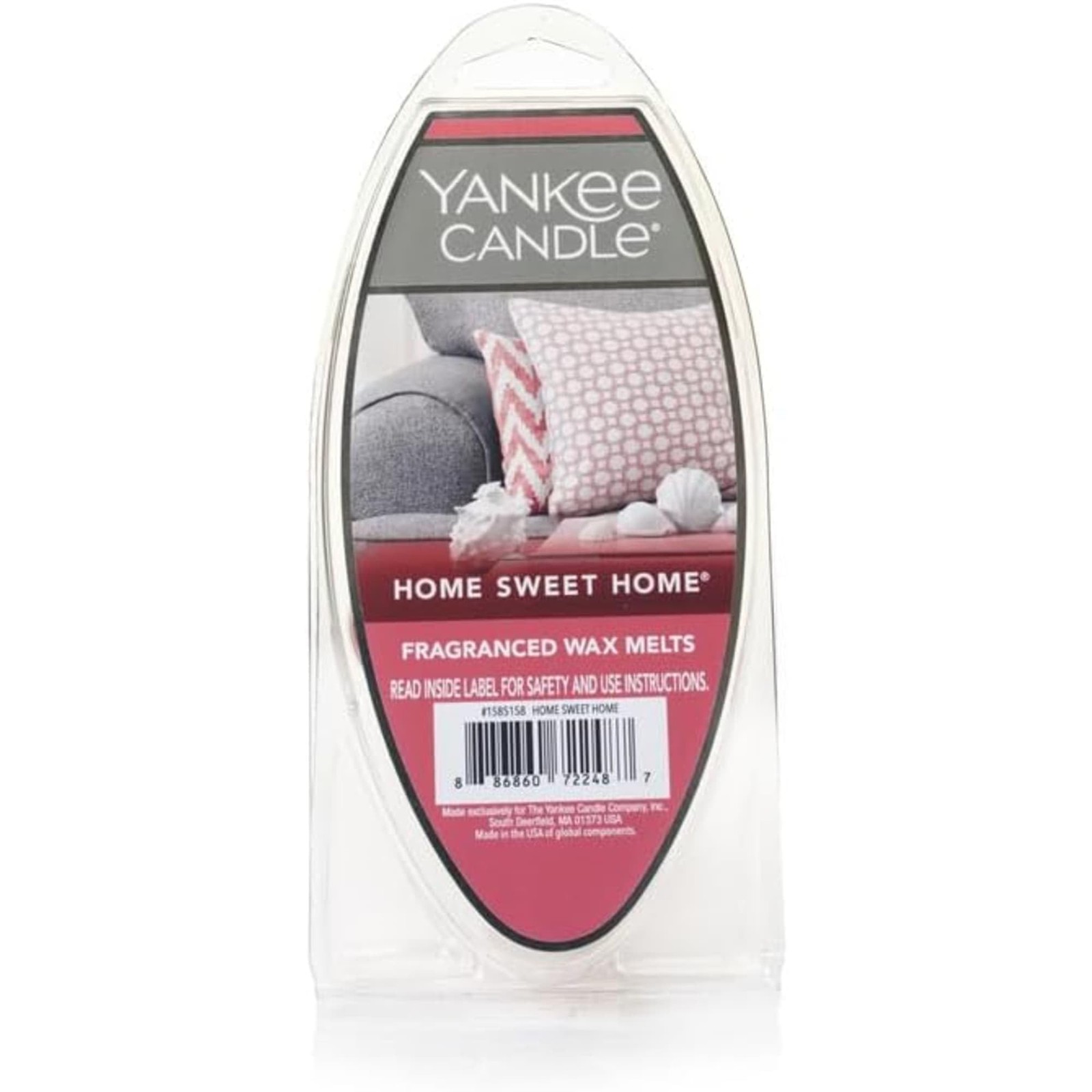 Yankee Candle Home Sweet Home Wax Melts 6 Count (Pack of 3) Ideal for Use in All