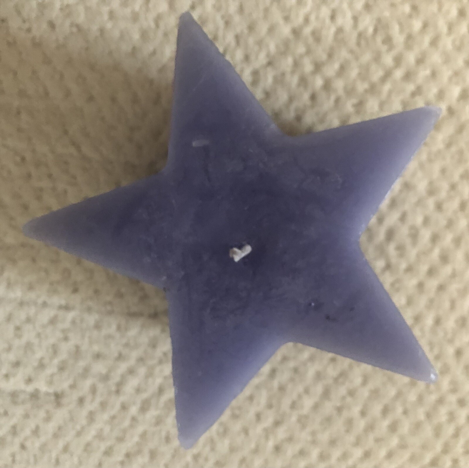 Star Shaped Purple Candle 5 7/8 x 5 1/2 in