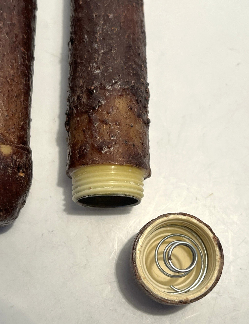 Primitive Dipped Taper Candle Battery Operated BROWN 6.5″ SET OF TWO