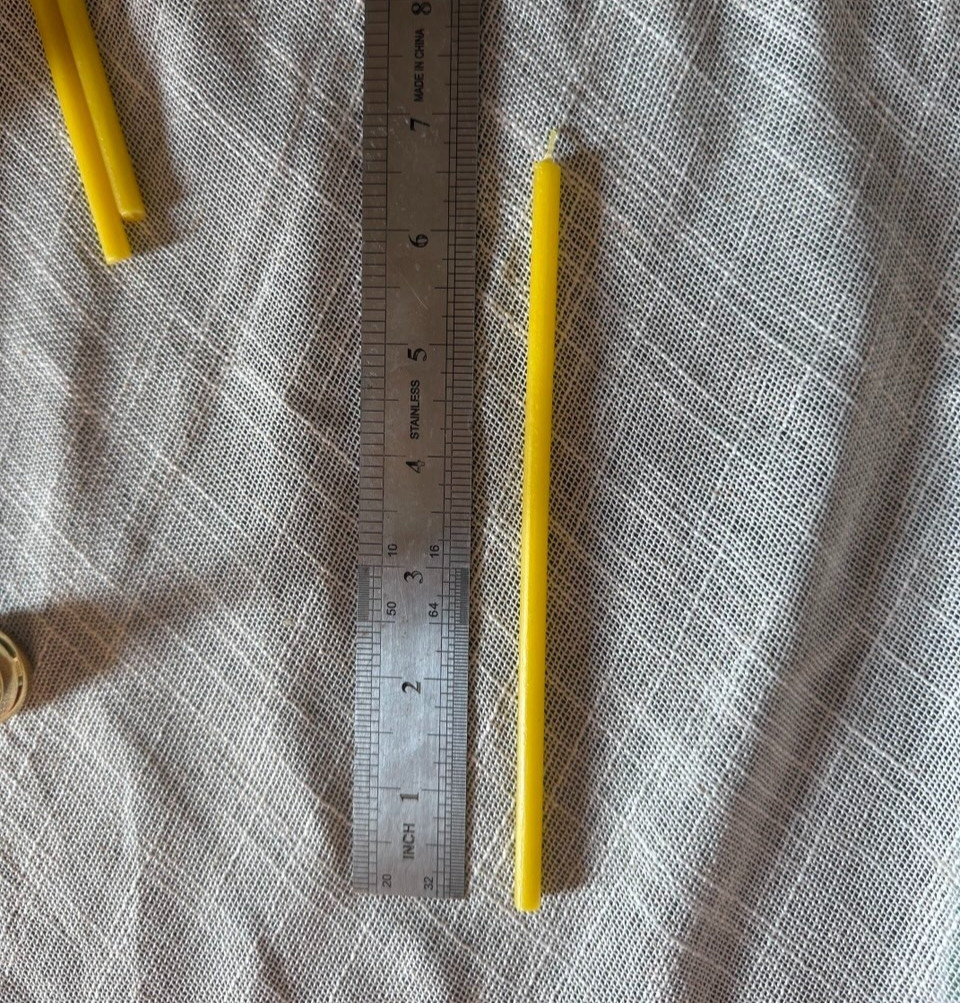 50 Thin Yellow Taper Candles 6.7″ Orthodox Church Prayer Paraffin Candles