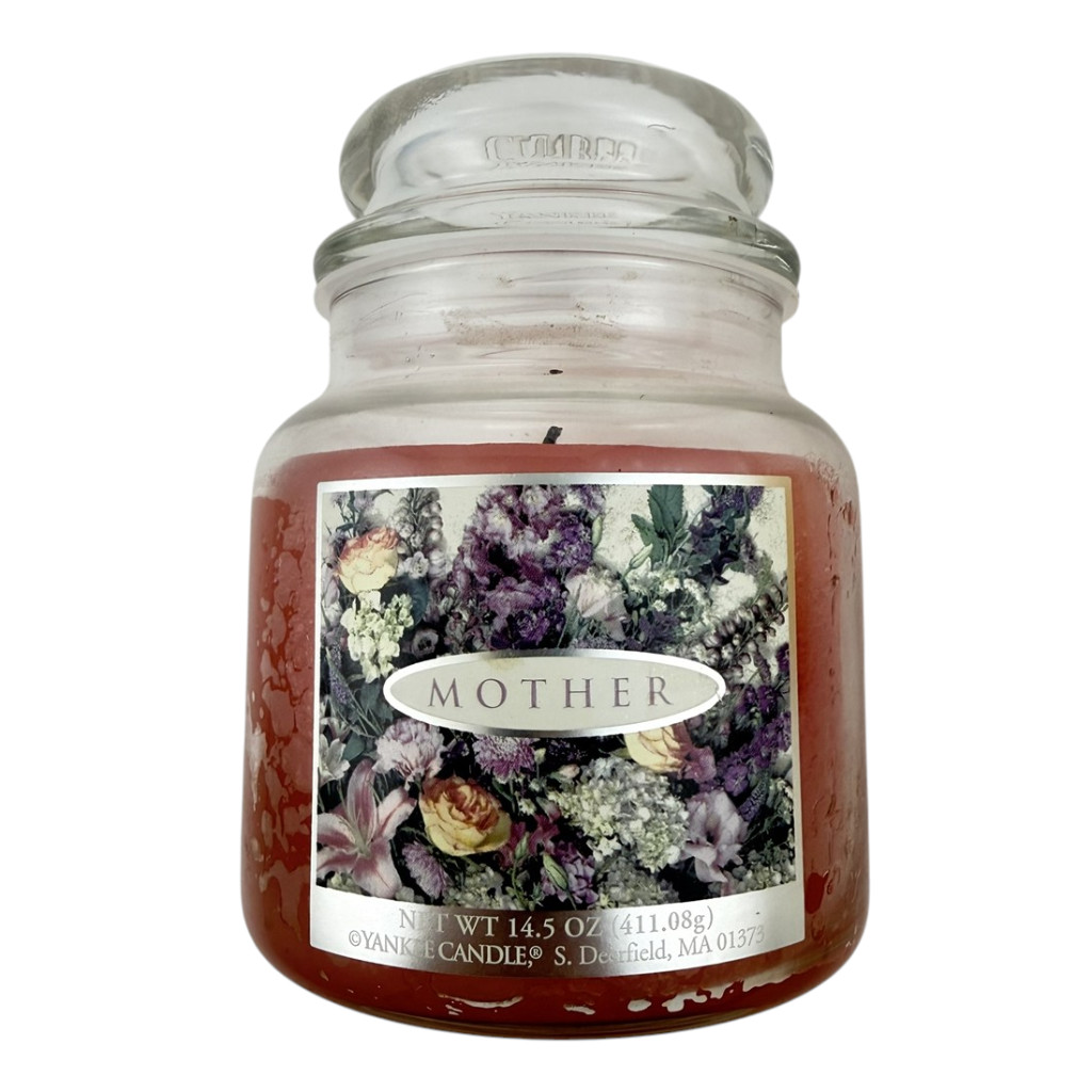 Yankee Candle Vintage Retired PLUMERIA Mother 14.5 oz Silver Label Jar Candle