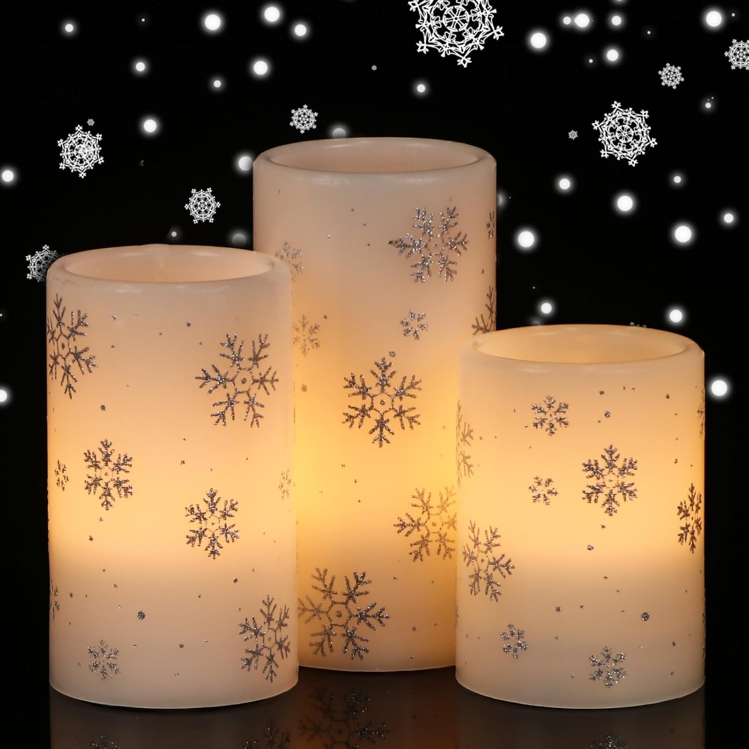 GenSwin Red Bird Glass Flameless Candles with Remote Timers, Battery Operated