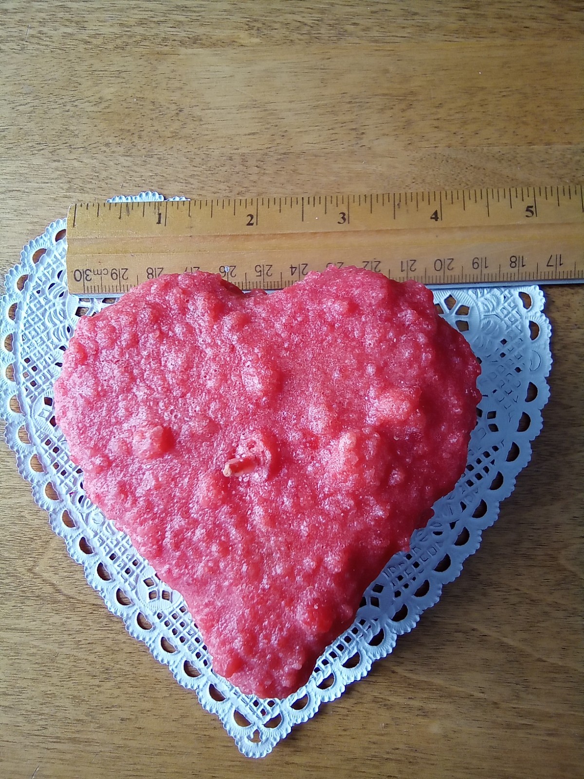Valentine’s Primitive style Heart Candle handcrafted Scented 4 in. Love romance