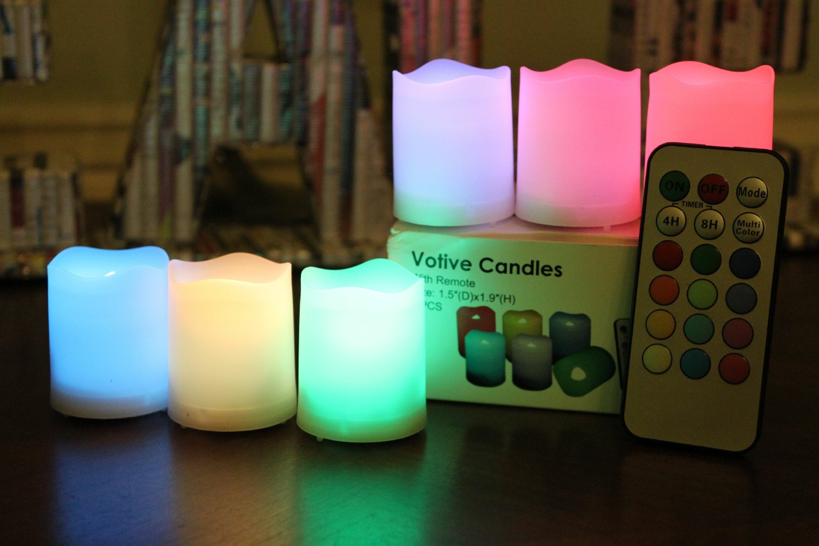EcoGecko Indoor/Outdoor Remote Controlled Color Changing Votive Candlest