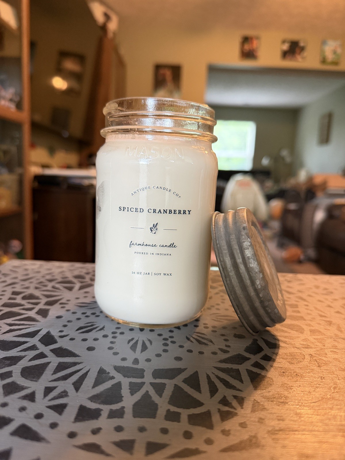 Antique Candle Co. Spiced Cranberry 16 oz Farmhouse Soy Wax Candle