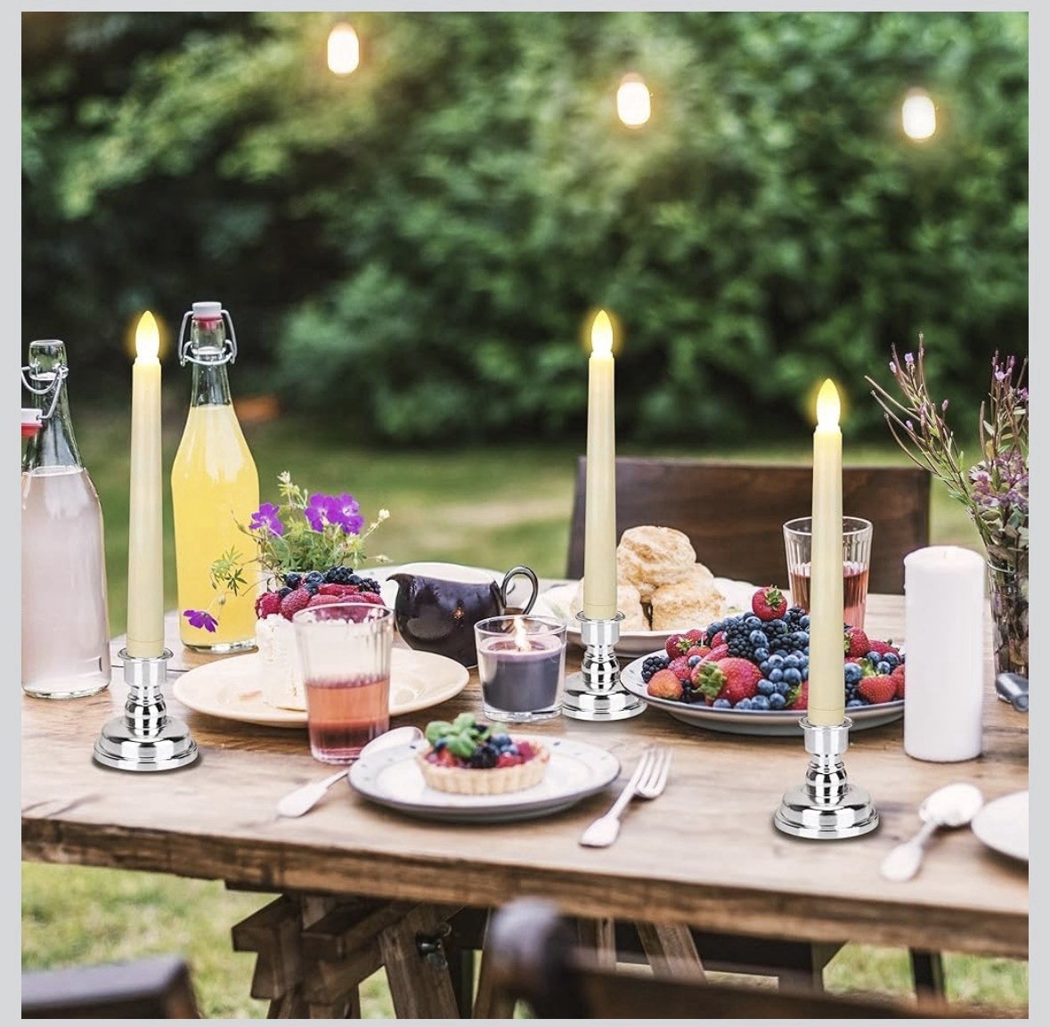 9PCS Candles SET,Christmas Flameless Window Candle Lights with Timer Battery O..