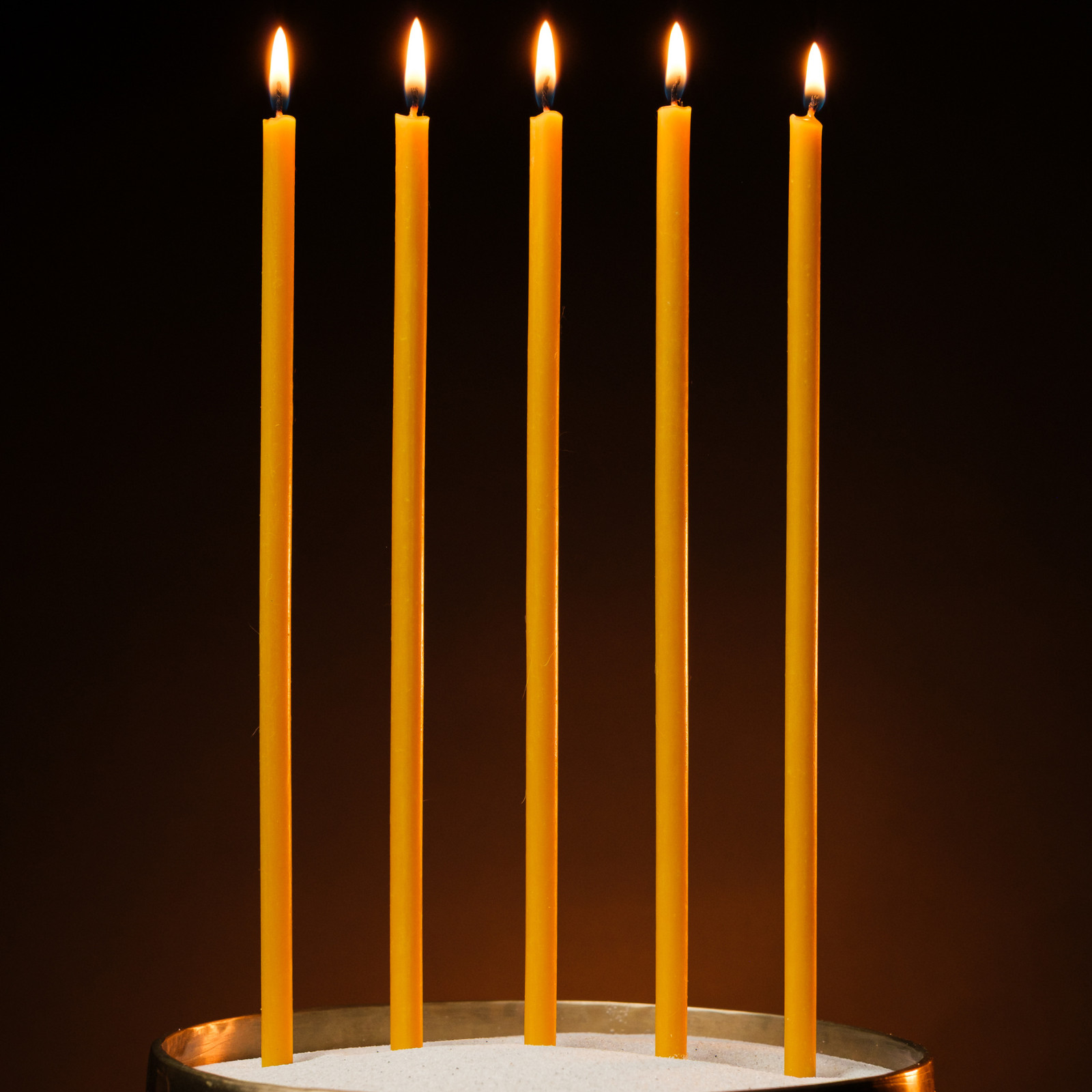50 Pack Pure Beeswax Taper Candles 11.6″x0.33″ Slim Long Orthodox Church Prayer