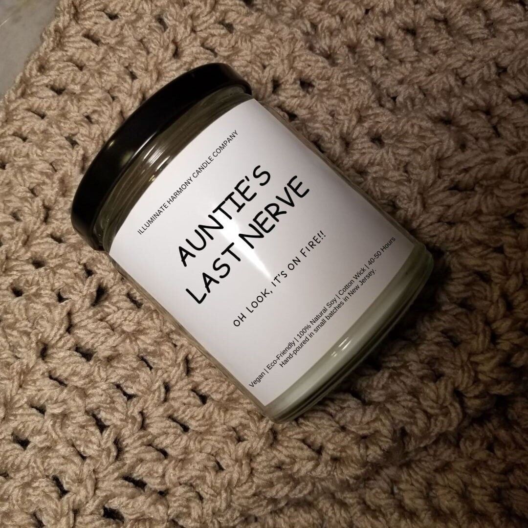 Auntie’s Last Nerve Candle | Funny Candles | Personalized Candle Gift | Last