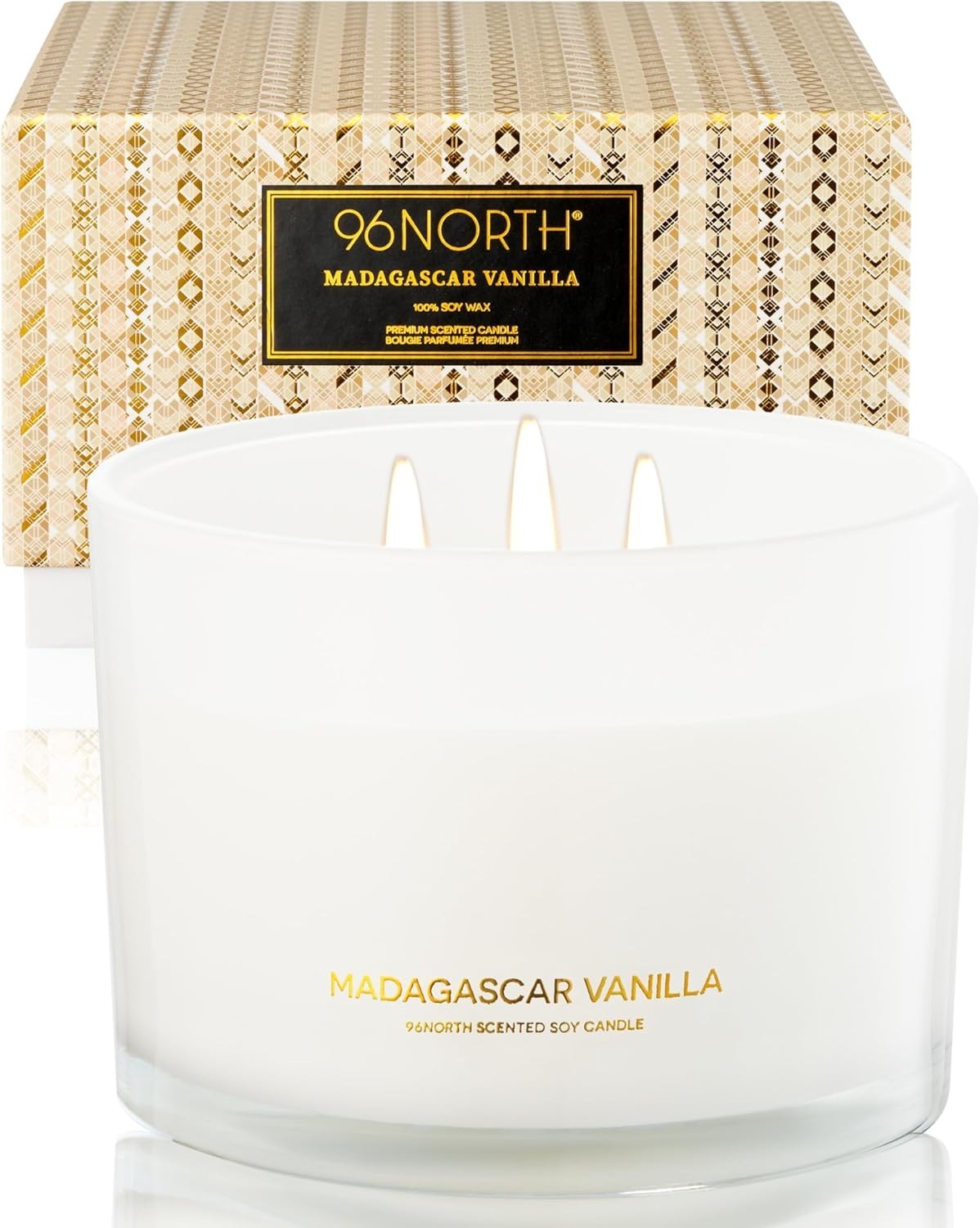 Luxury Vanilla Soy Candles | Large 3 Wick Jar Candle | Up to 50 Hours Burning…