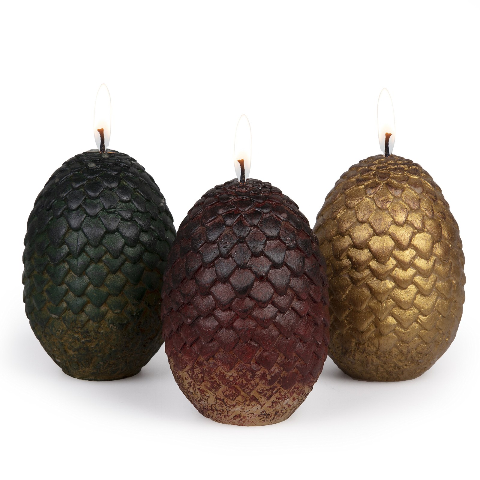 Game of Thrones Dragon Egg Replica Candles Set of 3 – Unscented 2.5″ Each