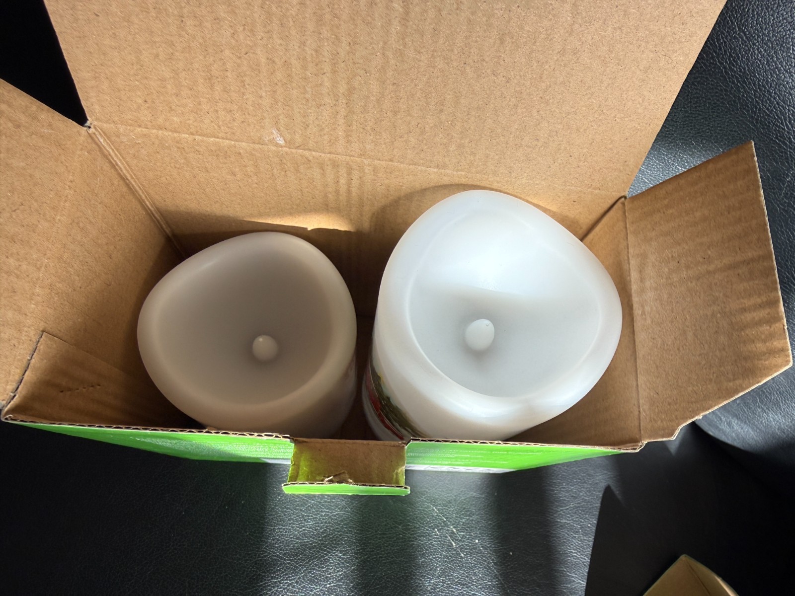2 Pack Outdoor Indoor Flameless LED Battery Operated Pillar Candles HOLIDAY TIME