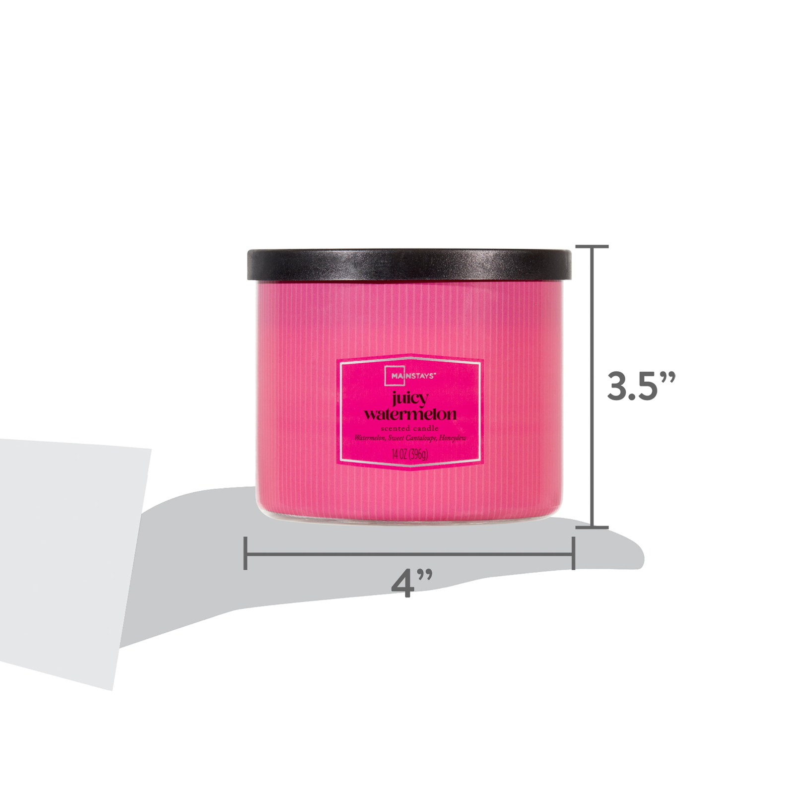 (2 pack) 3-Wick Textured Wrapped Juicy Watermelon Scented Candle, 14 oz