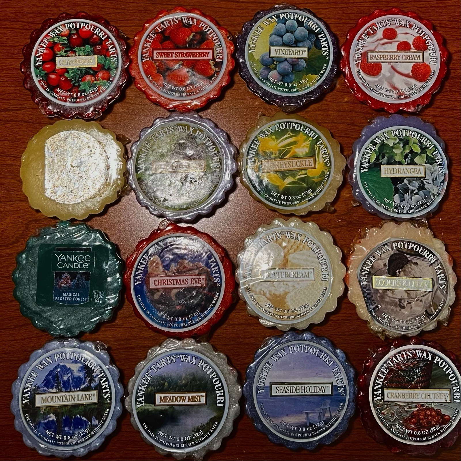 Retired Yankee Tarts Scented Candle Wax Melts Sealed Old Stock & Iris Wax Burner
