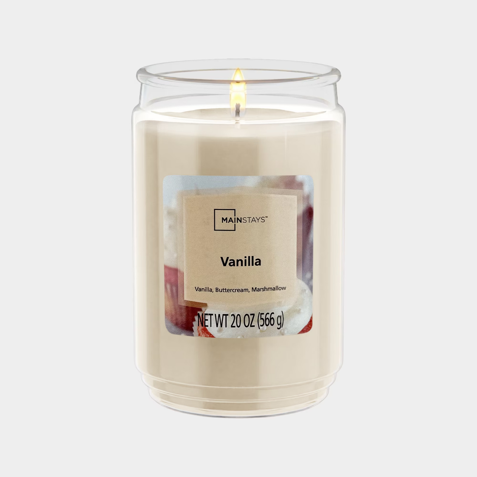 Mainstays vanilla scented single-Wick Large Glass Jar candle 20 oz…