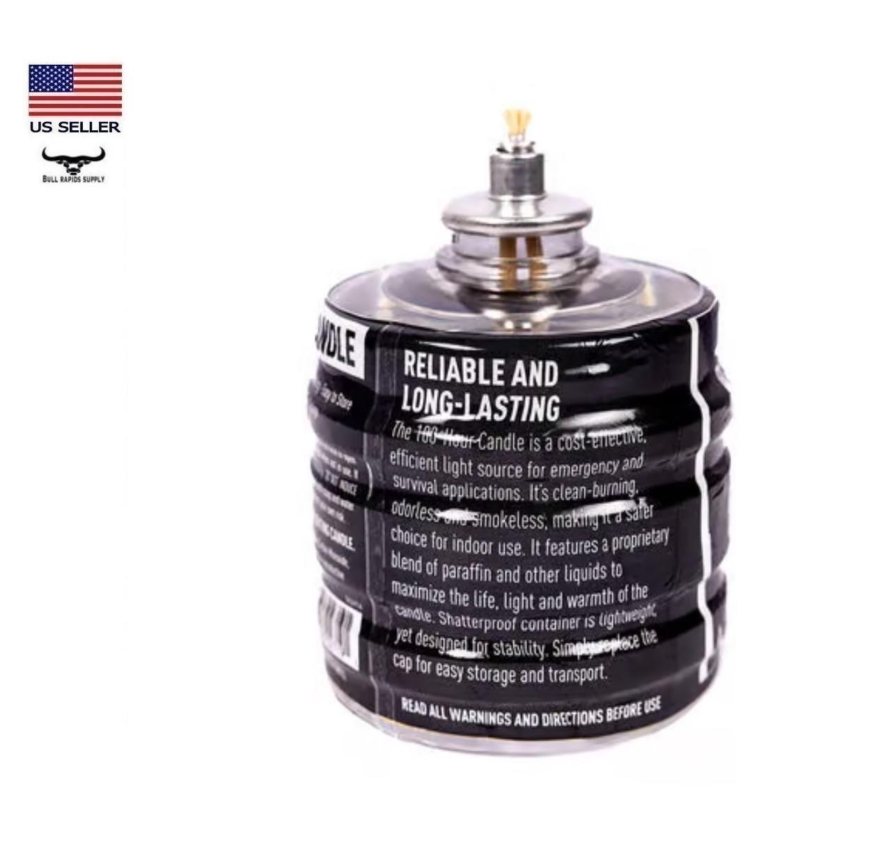 100 Hour Emergency Candle Safe Clean-Burning Odorless & Smokeless Long Term Use